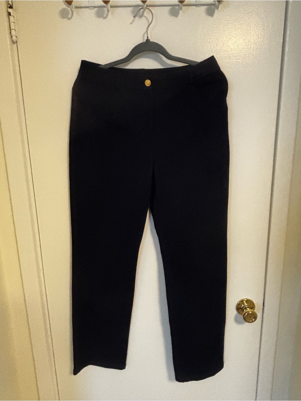 St. John Sport Navy Blue  Pants with Gold Logo Accent